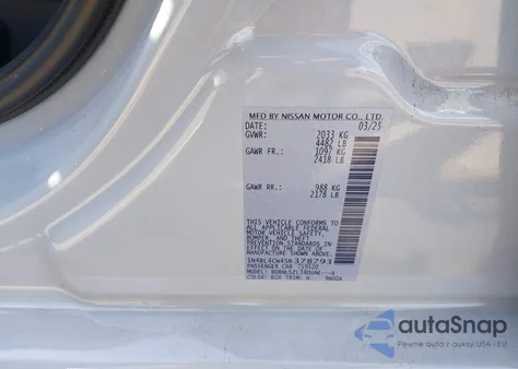 2025 Nissan Altima Sr Awd from USA, damaged, VIN 1N4BL4CW4SN378793